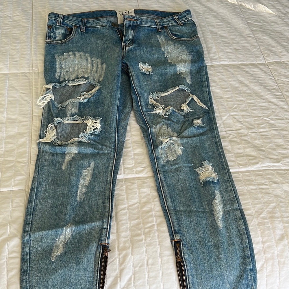 One Teaspoon Trashed Freed birds